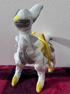 2016 Tomy 20th Anniversary Arceus Plush 8" Mythical Shiny Stuffed Doll Pokemon